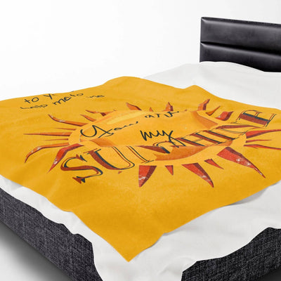 Personalized You Are My Sunshine Velveteen Plush Blanket - Gift Ready | Our Phoenix Rise