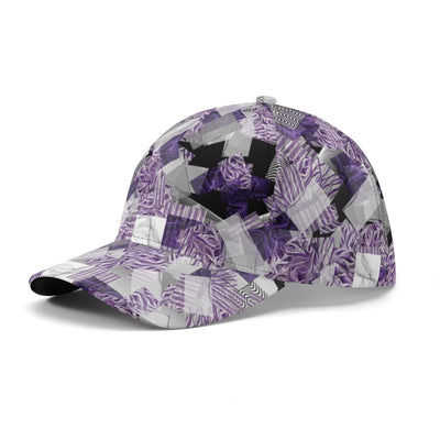Purple Abstract Baseball Cap Geometric Streetwear Hat for Men and Women Main Perspective | Our Phoenix Rise