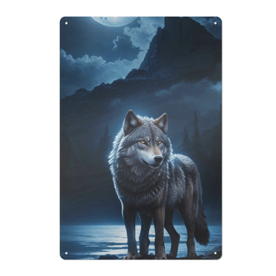 Iron Wolf Sign Wall Modern Artwork for Home Decor Main Perspective | Our Phoenix Rise