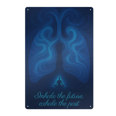 Custom 8x12 Iron Plate Inhale Exhale Design - Main View | Our Phoenix Rise