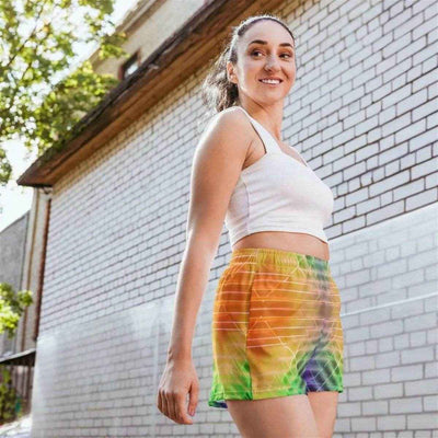 Electric Grid Womens Athletic Shorts Main Perspective | Our Phoenix Rise