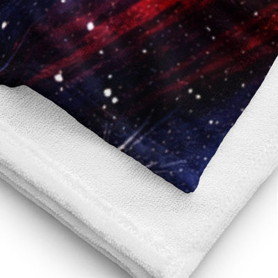 American Flag Beach Towel - Folded detail of patriotic design | Our Phoenix Rise