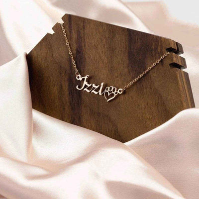 Personalized Script Name Necklace - Izzi example in gold | Our Phoenix Rise