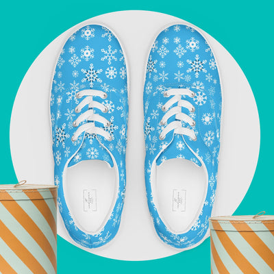 Mens Snowflake Canvas Shoes White & Black Laces US 5-12.5 Main Perspective | Our Phoenix Rise