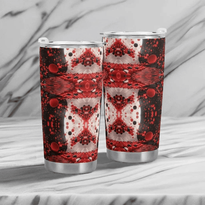 Red Cell Abstract Travel Mug (20oz) Main Perspective | Our Phoenix Rise