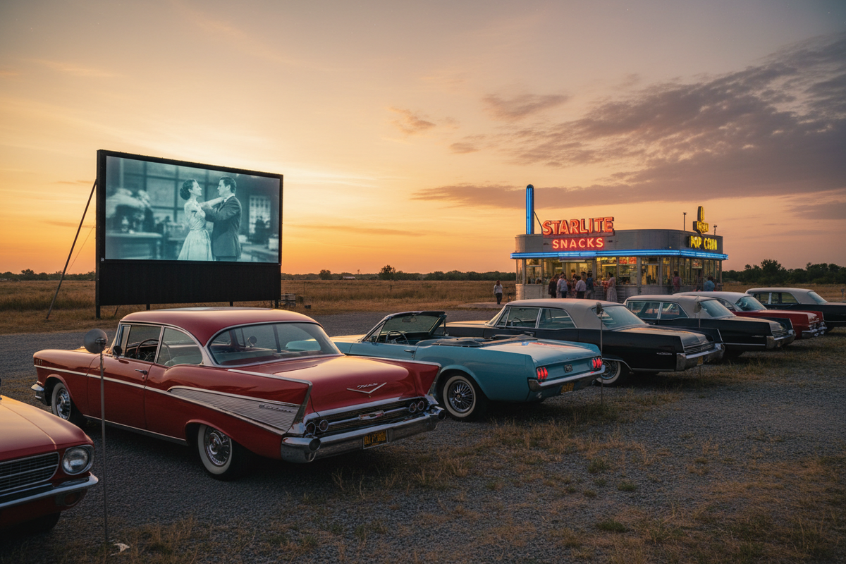 drive-in movies, adult play, simple joy, second chances, nostalgia, low-pressure fun