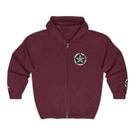 Zip Hoodie with Star Emblem – Minimalist Rustic Badge Zip-Up