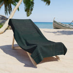 Dark Teal Geometric Beach Towel - Closeup Texture | Our Phoenix Rise