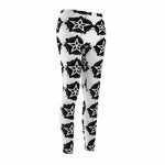 Black Star Pattern Women's Leggings - Angled View | Our Phoenix Rise