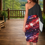 One Shoulder Patriotic Star-Spangled Dress | USA Pride
