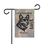German Shepherd Garden Flag - Front view on stand | Our Phoenix Rise