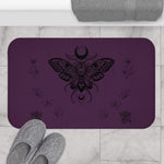 Mystic Moth Bath Mat — Moon & Roses Purple Bathroom Rug