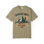Mountain Hiking Graphic T-Shirt - Grey Front View | Our Phoenix Rise
