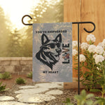 German Shepherd Garden Flag - Fabric texture detail | Our Phoenix Rise