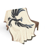 Phoenix Silhouette Woven Blanket - lifestyle shot draped over sofa | Our Phoenix Rise