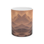 Sunset Mountain Landscape Mug | Rustic Forest Peaks Ceramic Mug