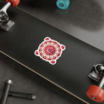 Rose Mandala Vinyl Decal — Kiss-Cut Floral Sticker for Laptops, Water Bottles & Windows