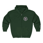 Zip Hoodie with Star Emblem – Minimalist Rustic Badge Zip-Up