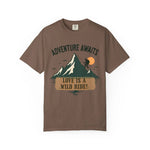 Mountain Hiking Graphic T-Shirt - Hemp Tan Front View | Our Phoenix Rise