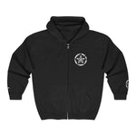 Zip Hoodie with Star Emblem – Minimalist Rustic Badge Zip-Up