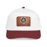 Baseball Cap — Leather Patch “I’m Perfectly Fine” Star Emblem