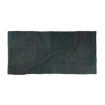 Dark Teal Geometric Beach Towel - Folded on White | Our Phoenix Rise