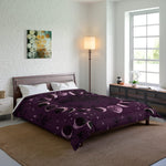 Purple Moon Phase Comforter - Folded Edge and Quilting Detail | Our Phoenix Rise
