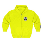 Zip Hoodie with Star Emblem – Minimalist Rustic Badge Zip-Up
