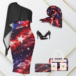 One Shoulder Patriotic Star-Spangled Dress | USA Pride