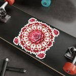 Rose Mandala Vinyl Decal — Kiss-Cut Floral Sticker for Laptops, Water Bottles & Windows