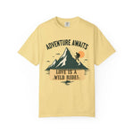 Mountain Hiking Graphic T-Shirt - Ivory Cream Front View | Our Phoenix Rise