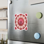 Rose Mandala Vinyl Decal — Kiss-Cut Floral Sticker for Laptops, Water Bottles & Windows