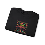 Merry Christmas Crewneck Sweatshirt — Festive Ugly Sweater Style Holiday Pullover