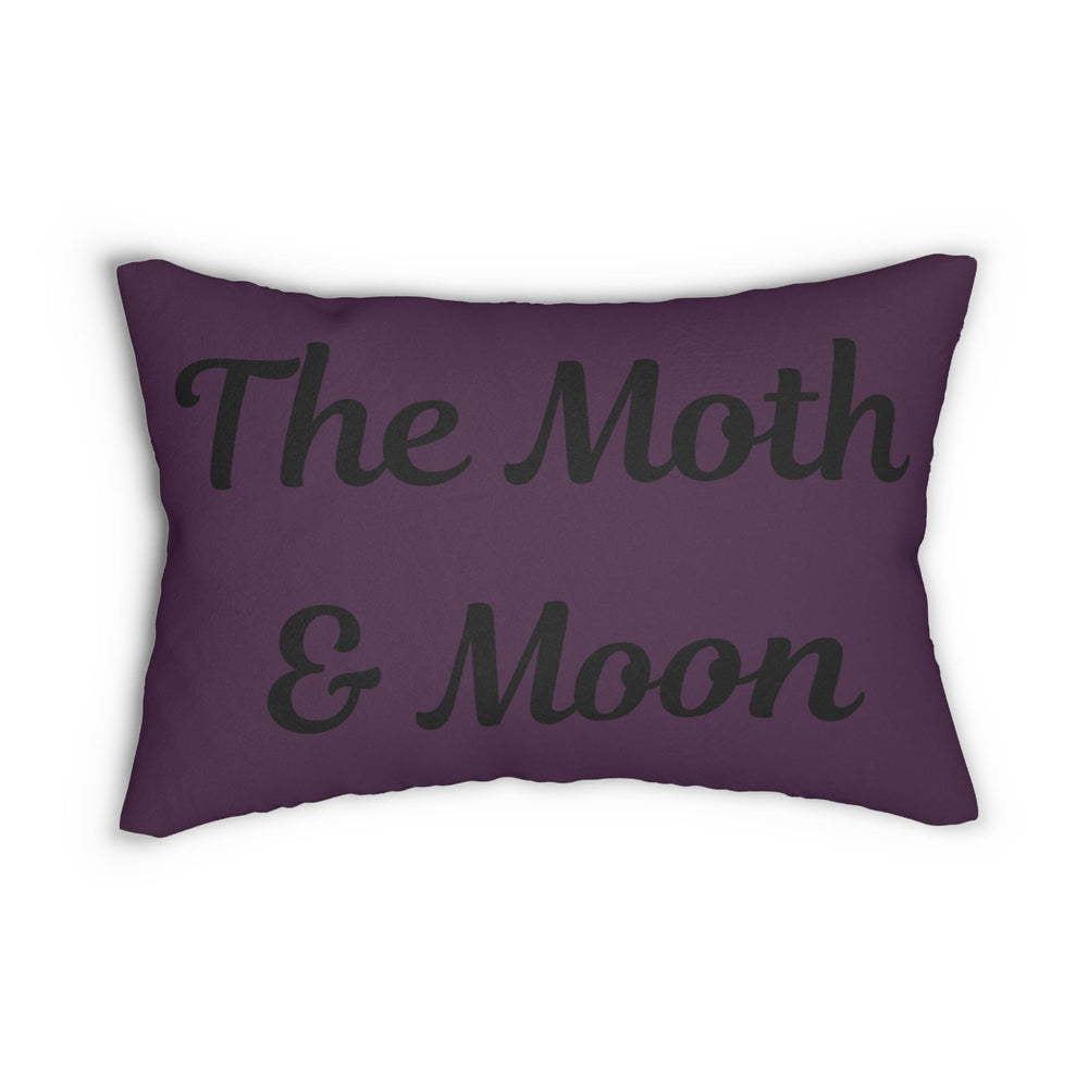 The Moth & Moon Lumbar Pillow — Purple Decorative Accent Pillow