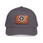 Baseball Cap — Leather Patch “I’m Perfectly Fine” Star Emblem
