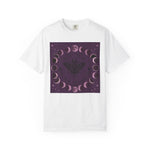 Moon Phase Moth T-shirt | Lunar Phases, Mystical Purple Design