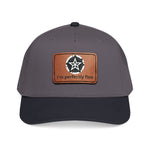 Baseball Cap — Leather Patch “I’m Perfectly Fine” Star Emblem