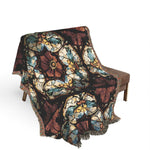 Stained Glass Mosaic Woven Blanket