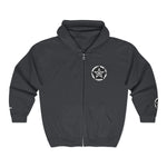 Zip Hoodie with Star Emblem – Minimalist Rustic Badge Zip-Up