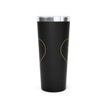Minimal Gold Heart Outline Tumbler - Back View | Our Phoenix Rise