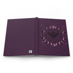 Moon Phase Hardcover Journal — Mystical Moth Notebook for Moon Magic & Wiccan Planning