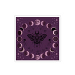 Moth and Moon Phases Sticker | Kiss-Cut Witchy Celestial Decal