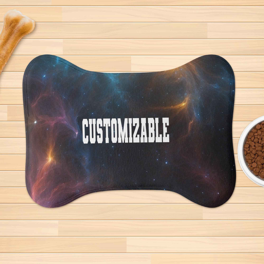 Customizable Galaxy Print Bone Shaped Pet Mat