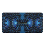 Personalized Blue Geometric Beach Towel - Folded Detail | Our Phoenix Rise