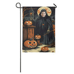 Personalized Halloween Garden Flag - Close-up of custom face on wizard character | Our Phoenix Rise