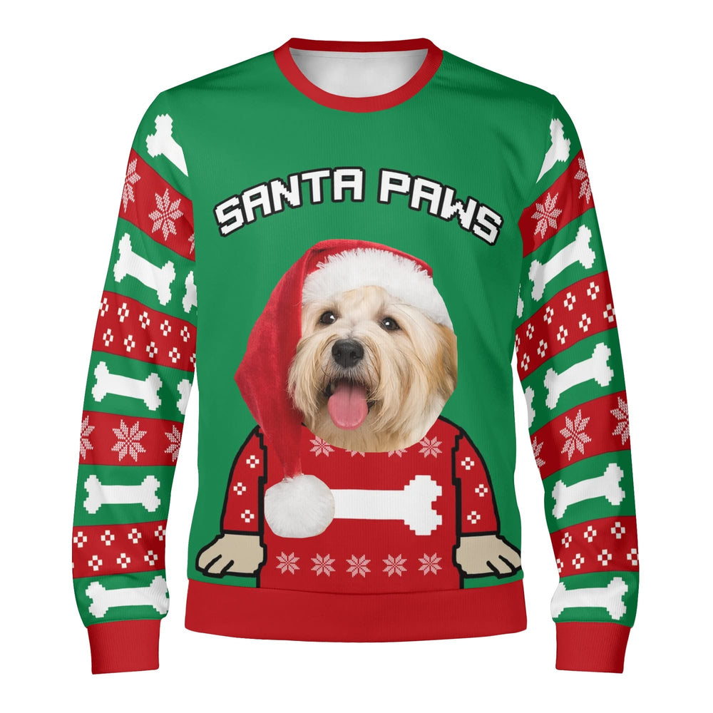 Personalized Green Red Dog Christmas Sweater