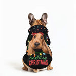 Personalized Dog Christmas Hoodie - Dog wearing black hoodie side angle | Our Phoenix Rise