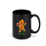 Personalized Angry Gingerbread Man Christmas Mug - Front view on white background | Our Phoenix Rise