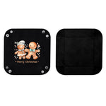 Personalized Christmas Gingerbread Valet Tray - flattened and assembled views, black | Our Phoenix Rise