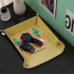 Personalized Christmas Valet Tray - Brown with 'Most Wonderful Time' design | Our Phoenix Rise